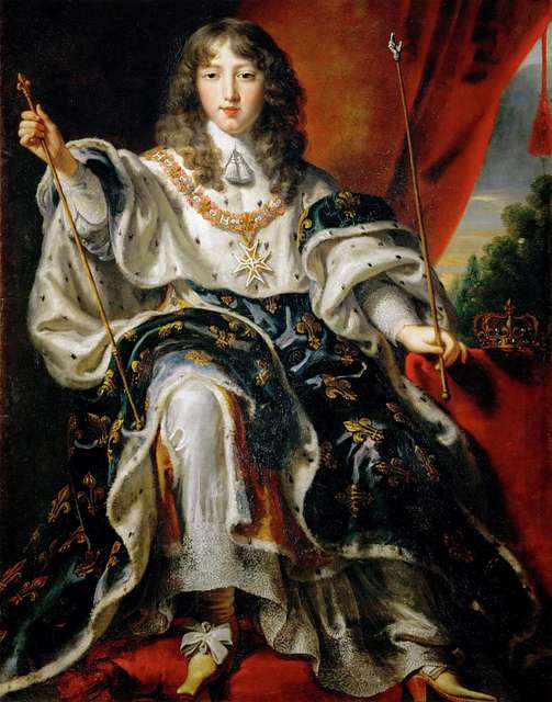 portrait of Louis xiv of France in his coronation garb, Stable Diffusion