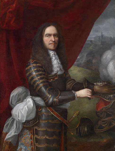 Portrait of King Louis XIV in armor, workshop of Pierre Mignard