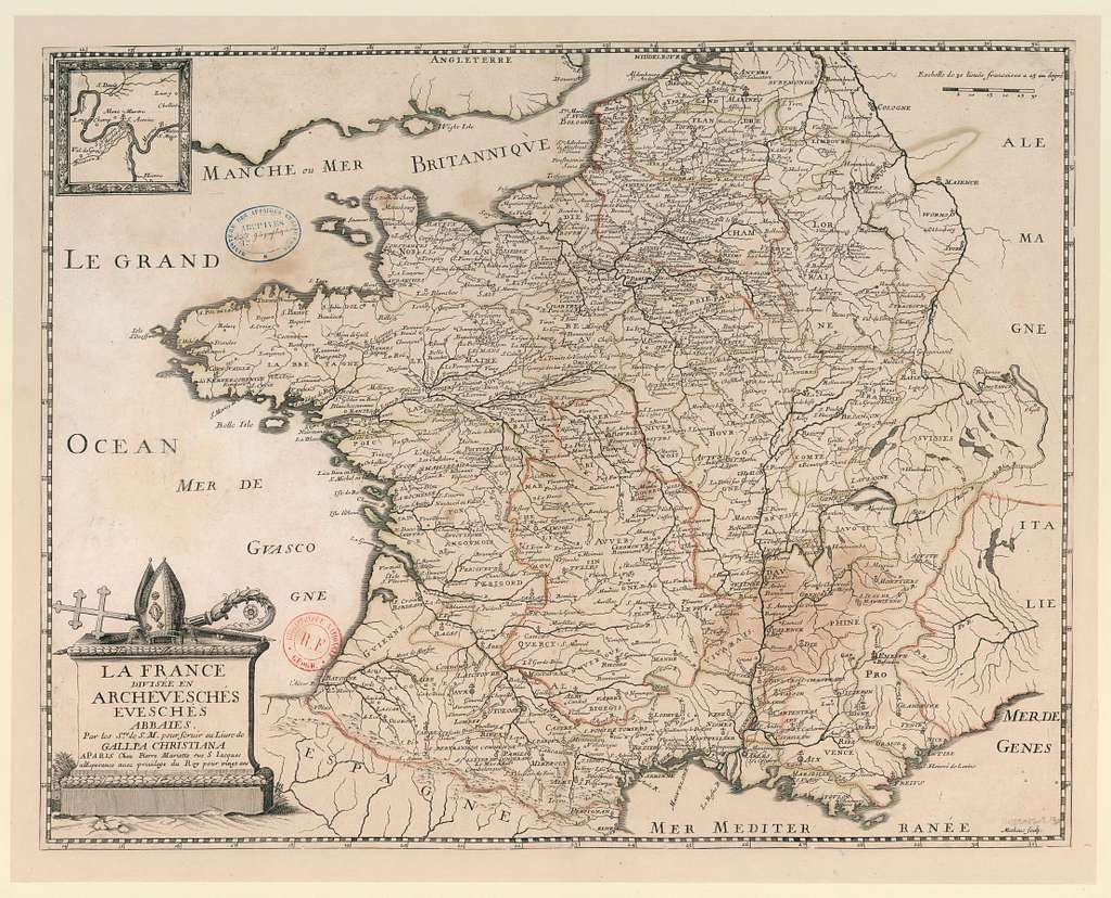 La France divisée en archeveschés, eveschés, abbaies - par les Srs. de ...