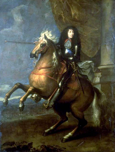 Equestrian portrait of Louis XIV, workshop of Réné-Antoine Houasse