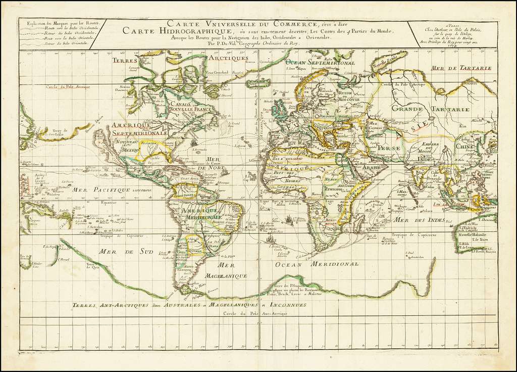 1674 map - Carte Universelle Du Commerce, c'est a dire Carte ...