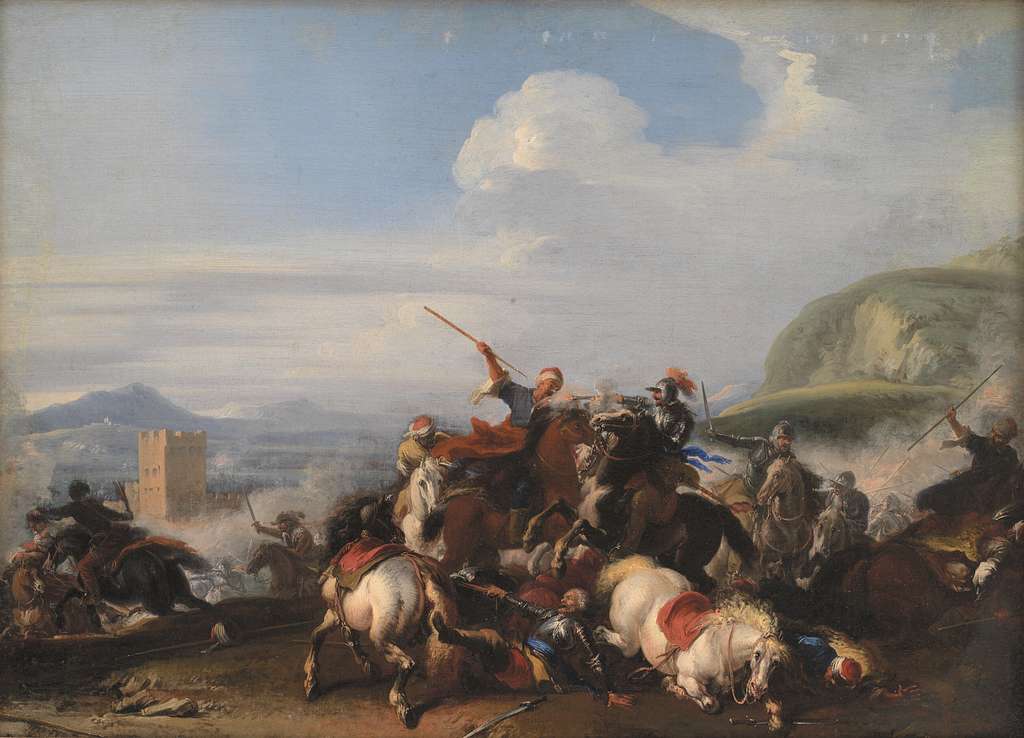 Jacques Courtois - Battle Scene with Turkish Cavalry - KMS655 - Statens ...