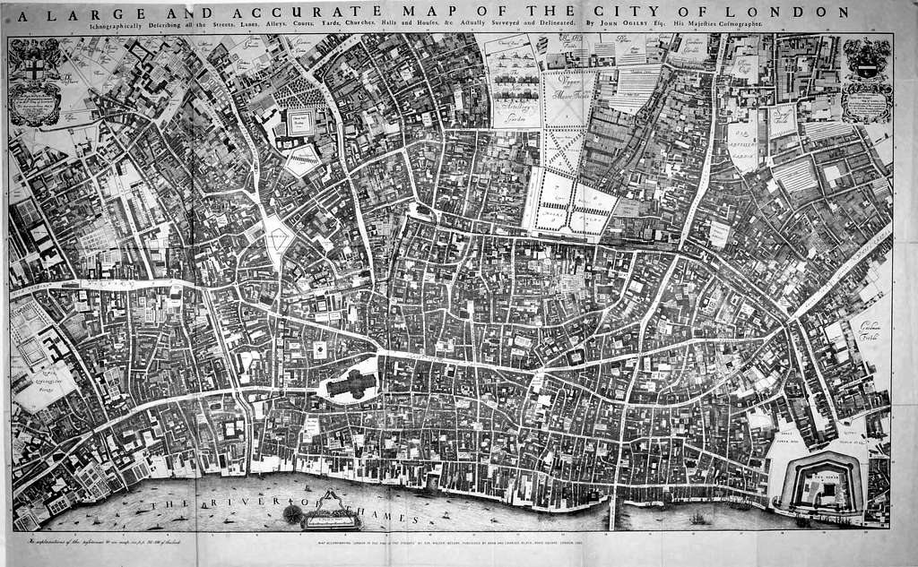 Maps Of Old London Ogilby - PICRYL Public Domain Search