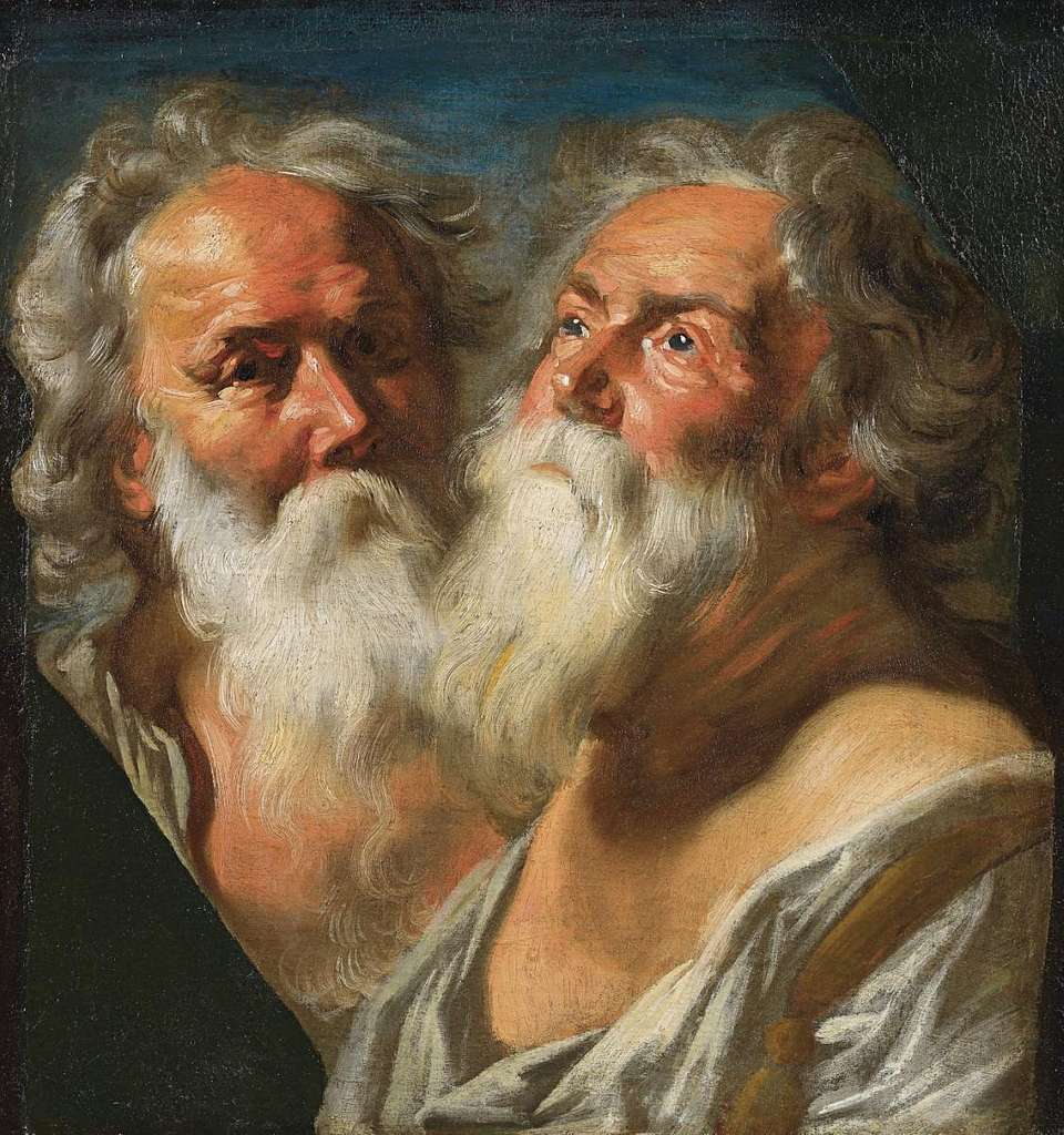 Jacob Jordaens - Two heads of apostles - PICRYL - Public Domain Media ...