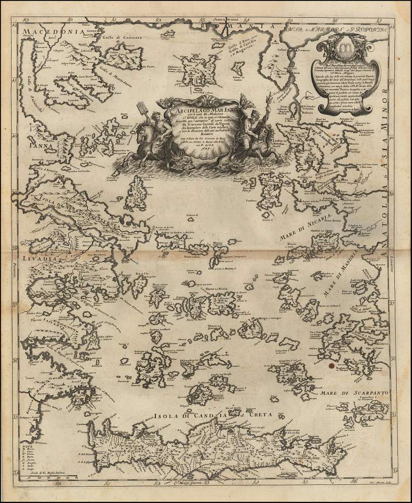 Historic Map - Mediterranean Sea - 1685