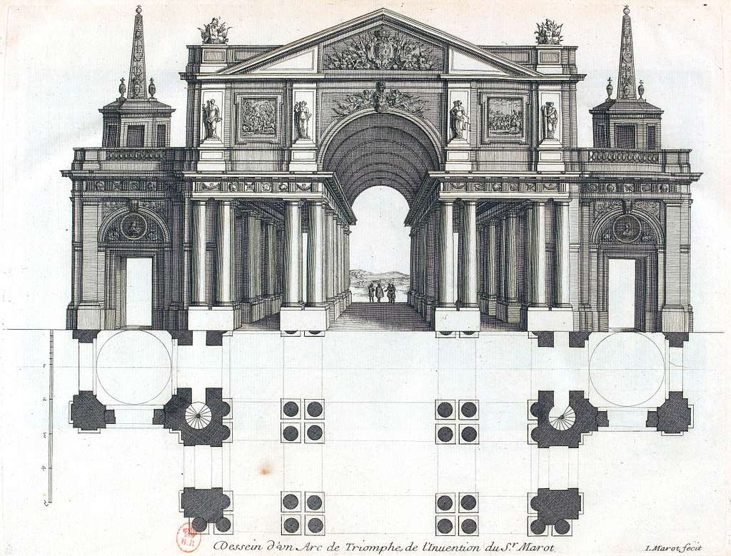 L'Architecture française (Marot) BnF RES-V-371 003r-f15 Arc de Triomphe ...