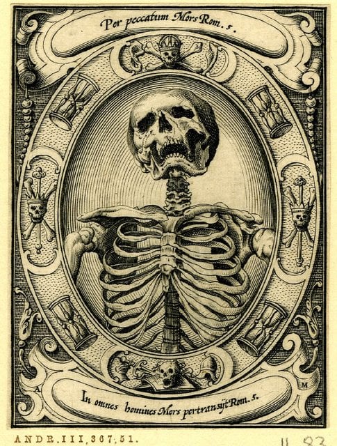 A Skeleton by Alexander Mair 1605