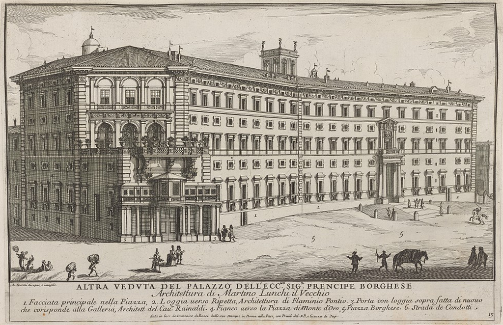 Altra veduta del Palazzo dell'ecc. sig. Prencipe Borghese by Alessandro ...
