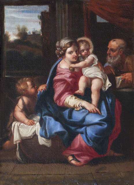 Annibale Carracci (1560-1609) (after) - The Holy Family With Saint John ...