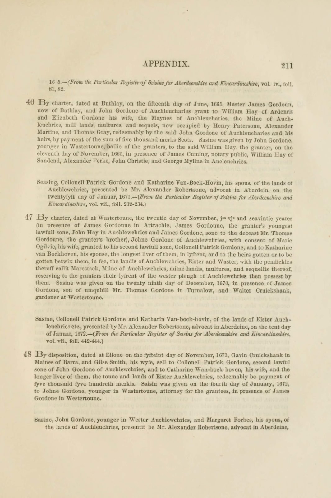 Appendix 211 Ig 5 From The Particular Hegisler Of Seisins For Aberdeenshire And Kincardineshire Romanov Empire Imperiya Romanovyh Public Domain Search