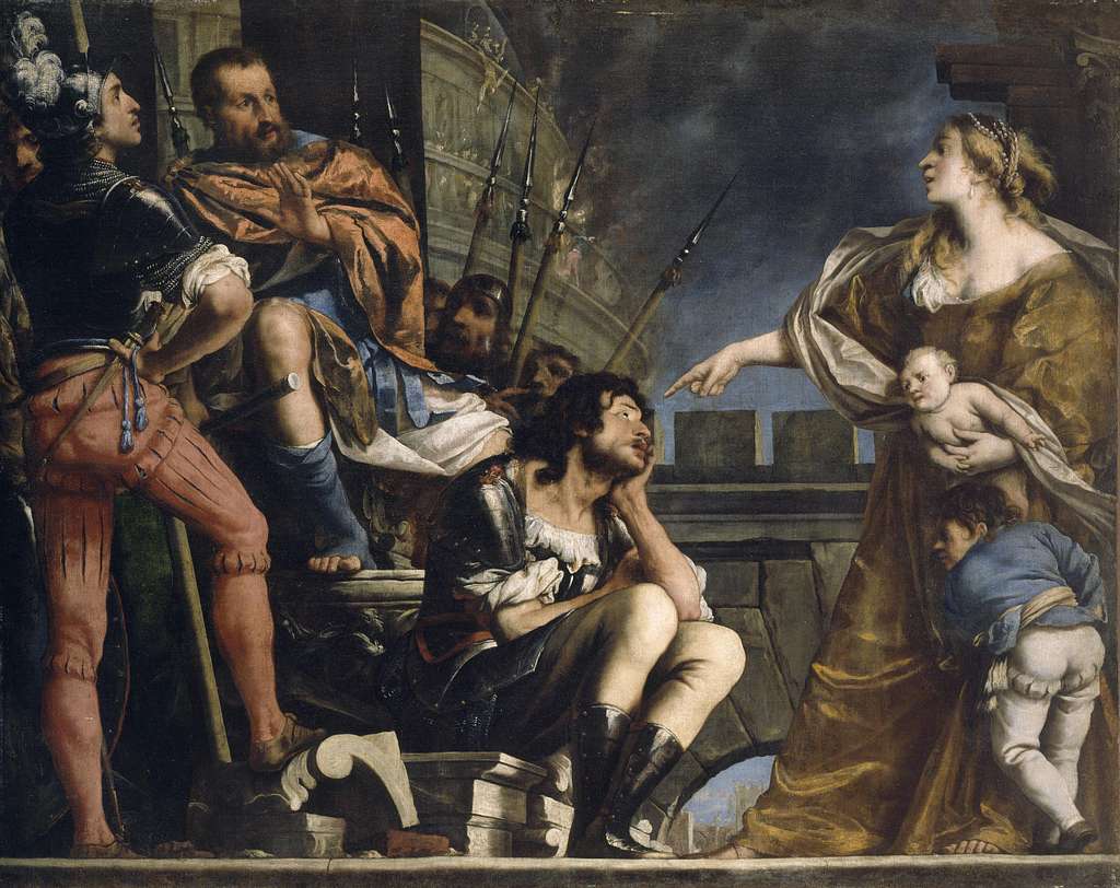 Pietro della Vecchia - Hasdrubal's wife denouncing her husband before ...