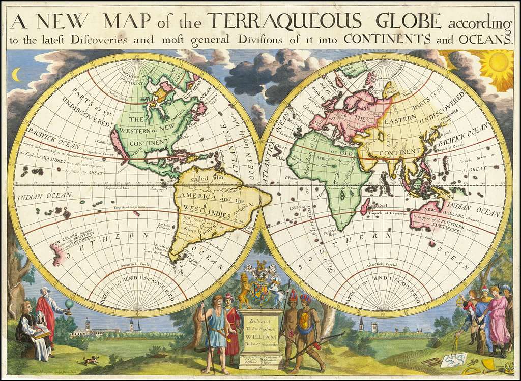 A new map of the terraqueous globe according to the ancient