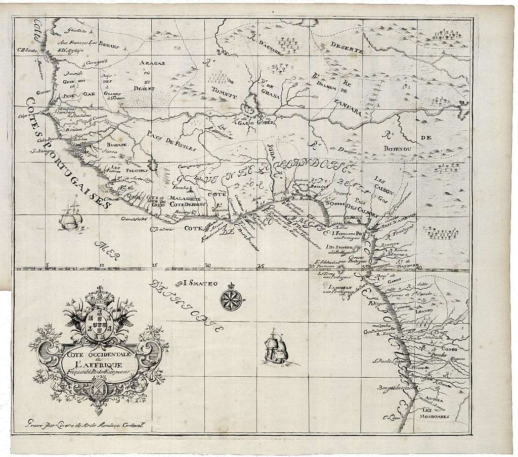 AMH-8113-KB Map of the west coast of Africa - PICRYL - Public Domain ...