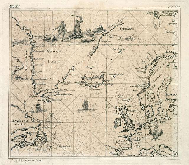 AMH-7122-KB Map of the northern Atlantic Ocean - PICRYL - Public Domain ...