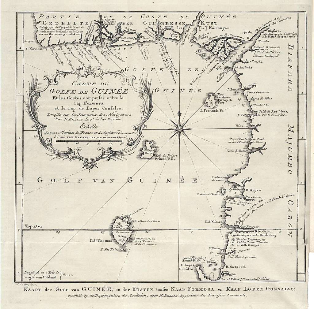 AMH-7953-KB Map of part of the West African coast, between Cape Formosa ...