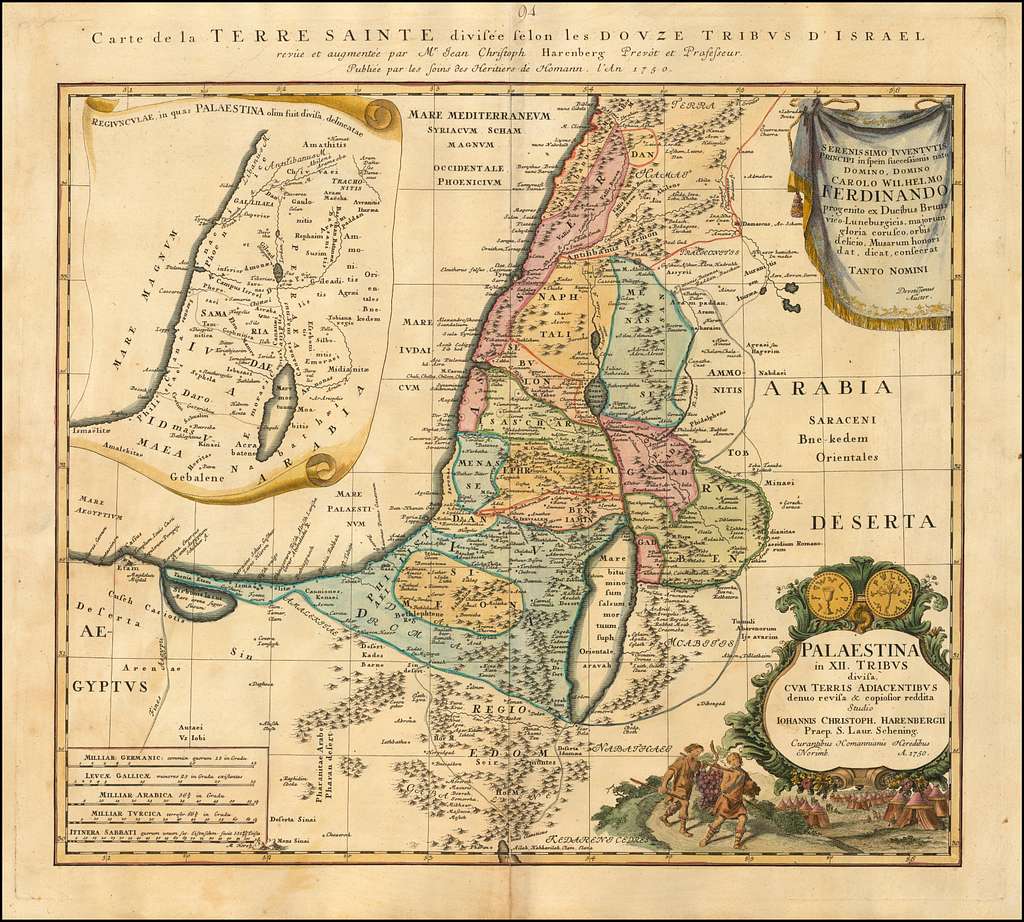 1750 Map Of Palestine Published By Homannsche Erben - PICRYL Public ...