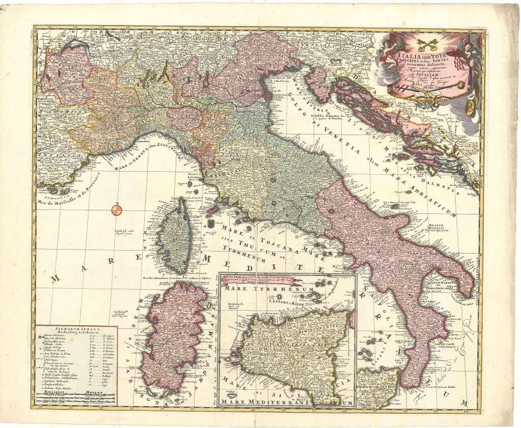 Carta geografica e postale dell' Italia ridotta dalle migl…