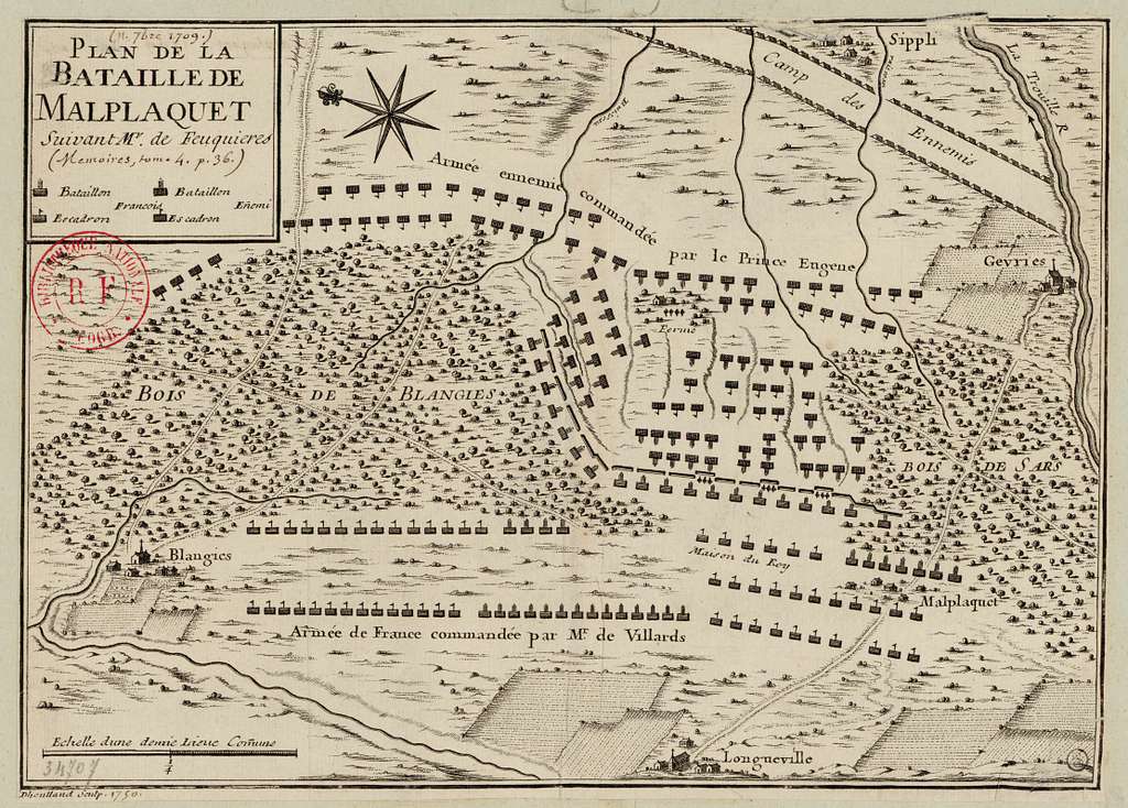 Plan de la bataille de Malplaquet suivant M. de Feuquières ...