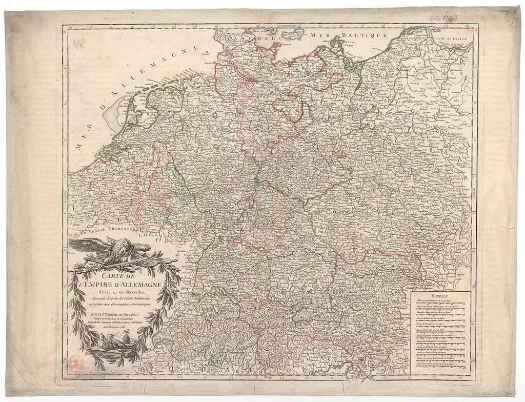 Carte De L Empire D Allemagne Divis En Ses Dix Cercles Par Le Sr