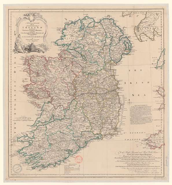 A New and Accurate Map of the Kingdom of Ireland divided into Provinces ...