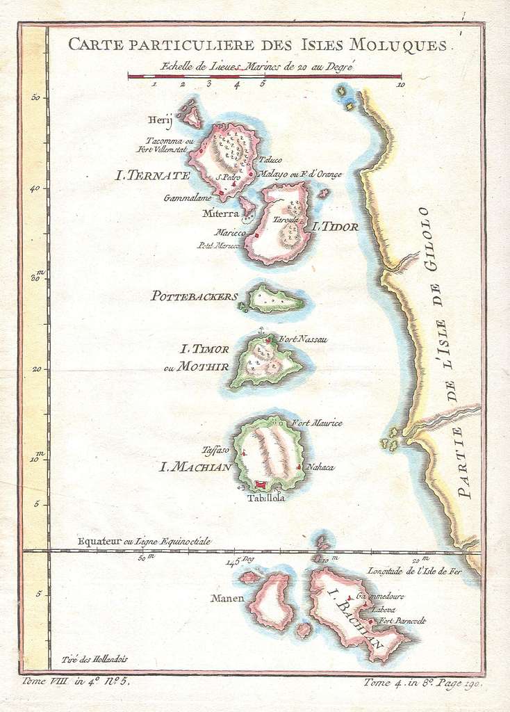 1760 Bellin Map of the Moluques - Moluccas - Moluccan Island ...