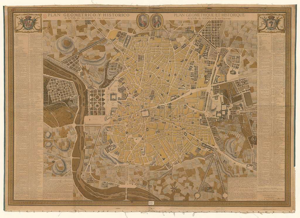 Plan geometrico y historico de la villa de Madrid y sus contomos. Plan ...