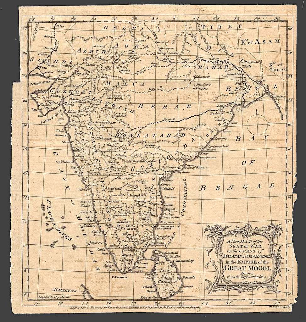 Map of India A map engraved for the 'Annual Register', London, 1763 ...