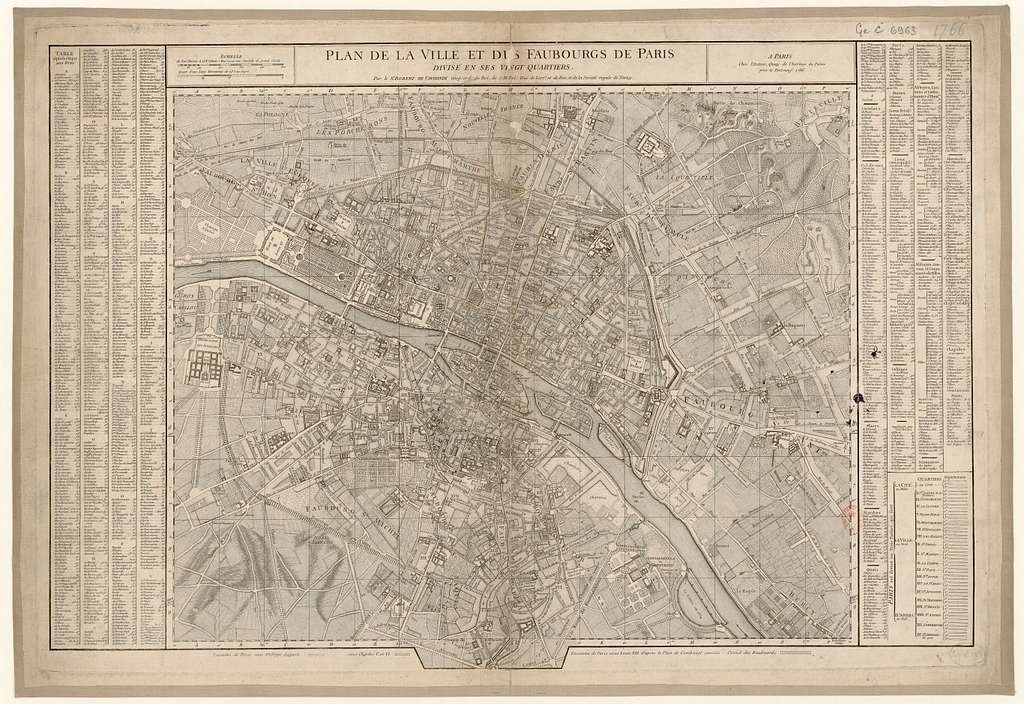 Plan de la ville et des faubourgs de Paris, divisé en ses vingt ...