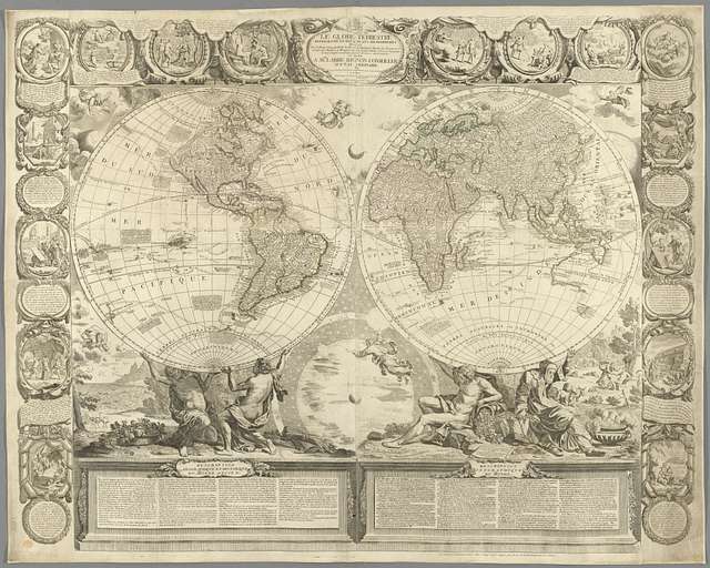 The BL King’s Topographical Collection - Le Globe Terrestre dressé sur ...
