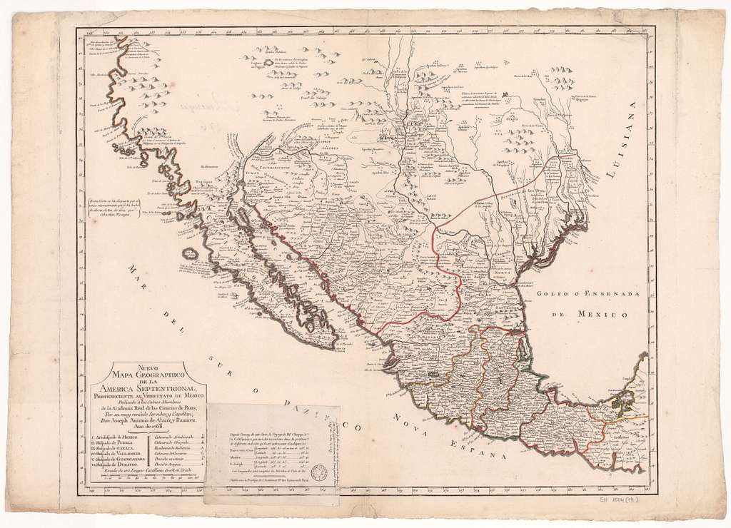 Nuevo mapa geographico de la America septentrional, perteneciente al ...