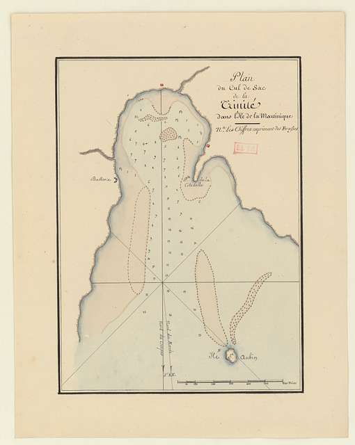 Plan du Cul de Sac de la Trinité dans l'Ile de la Martinique ...