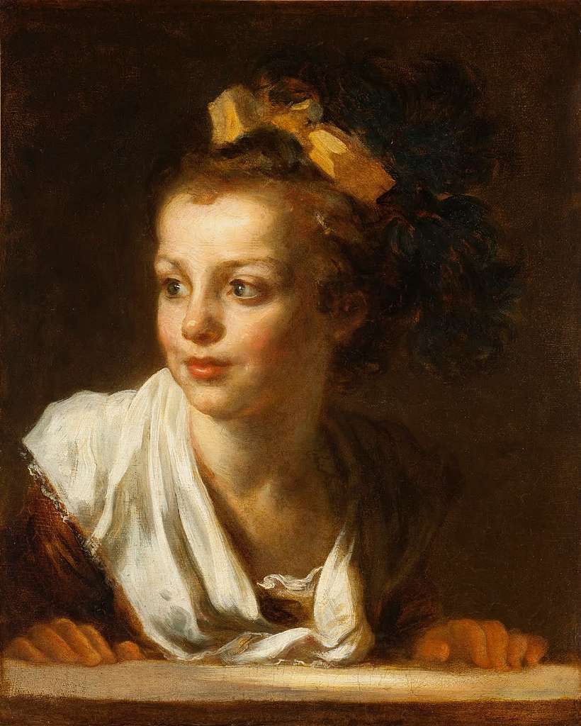 Jean-Honoré Fragonard - Young Girl Leaning on a Window Ledge ...