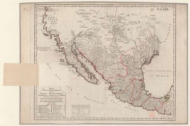 Nuevo mapa geographico de la America septentrional, perteneciente al ...