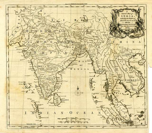 A General Map of India, including the Empire of Hindostan, with the ...