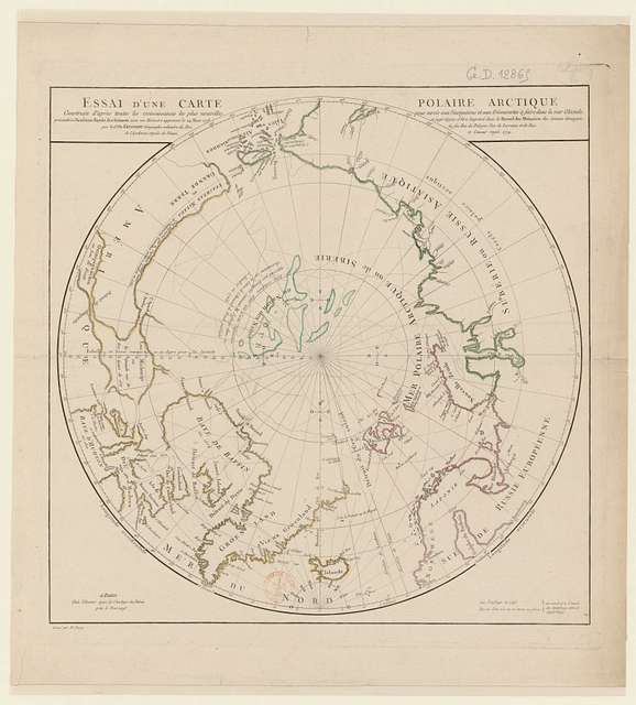 Essai d'une carte polaire arctique construite d'après toutes les ...