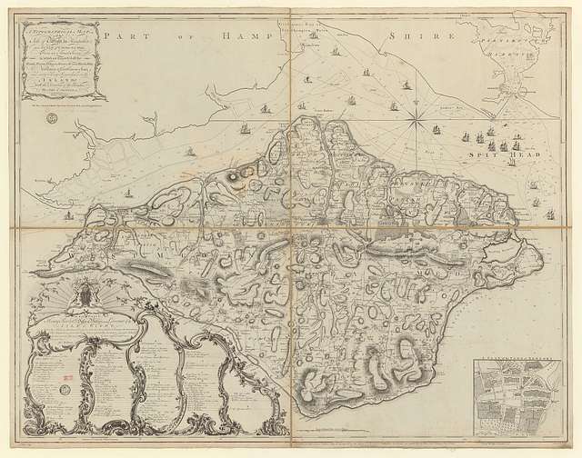 A topographical map of the isle of Wight... - btv1b530105046 - PICRYL ...