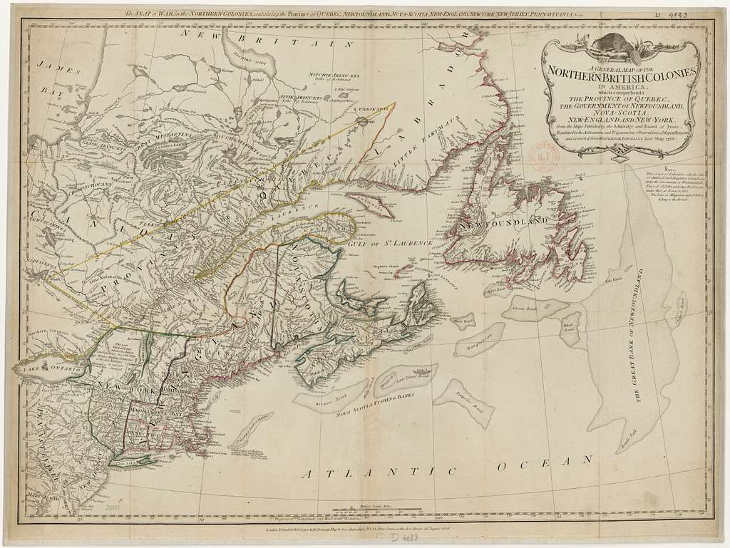 Amérique du Nord (Colonies anglaises de l'). - A general Map of the ...