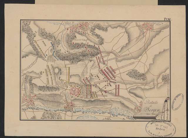 Plans d'opérations militaires en pays germanique,tracé du relief et des ...