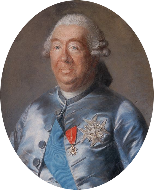 King Louis XVI of France, costume of 1776 with sash Order of the Holy  Spirit