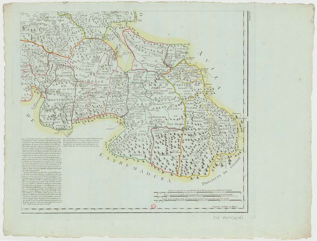 Mapa geográfico de la provincia de Salamanca... - por Don Tomas López ...