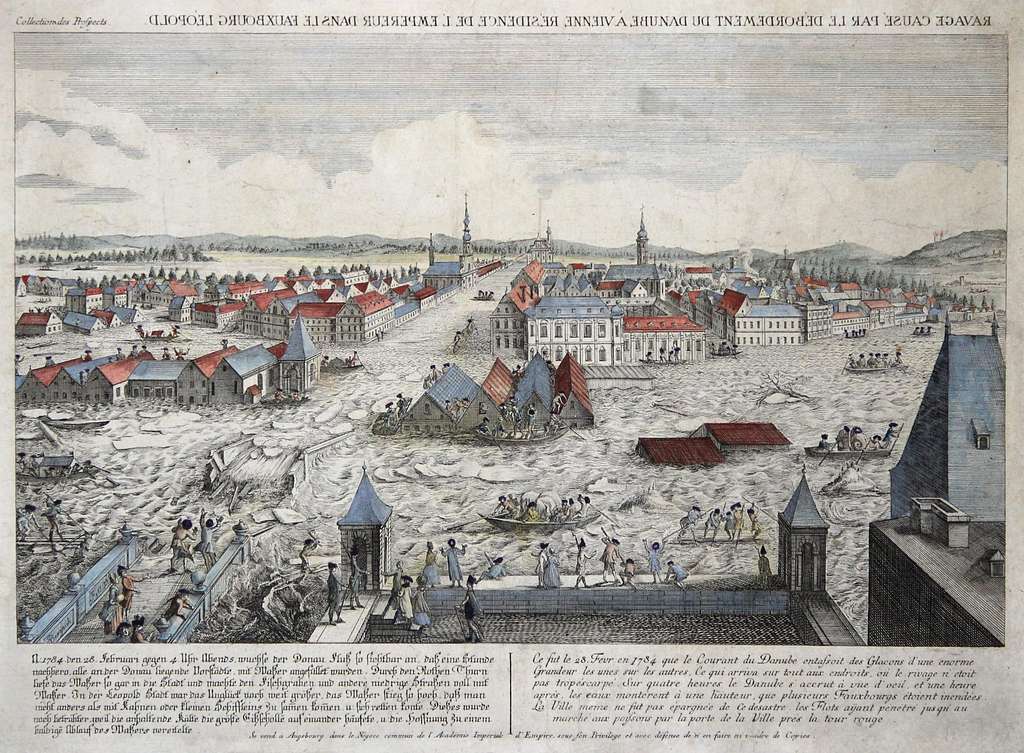 Guckkastenbild - Wien - Hochwasser Leopodstadt - 1784 - PICRYL - Public ...