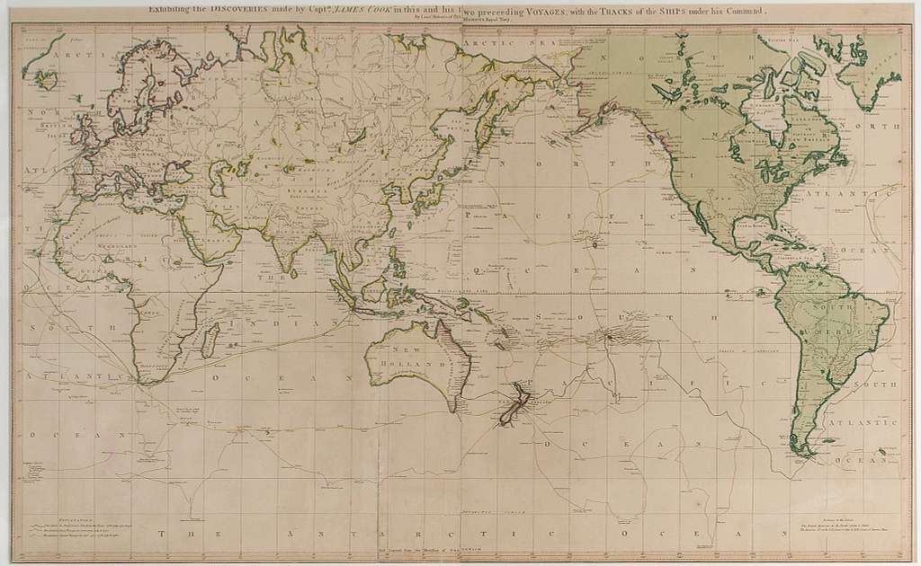 A general chart exhibiting the discoveries made by Captain James Cook