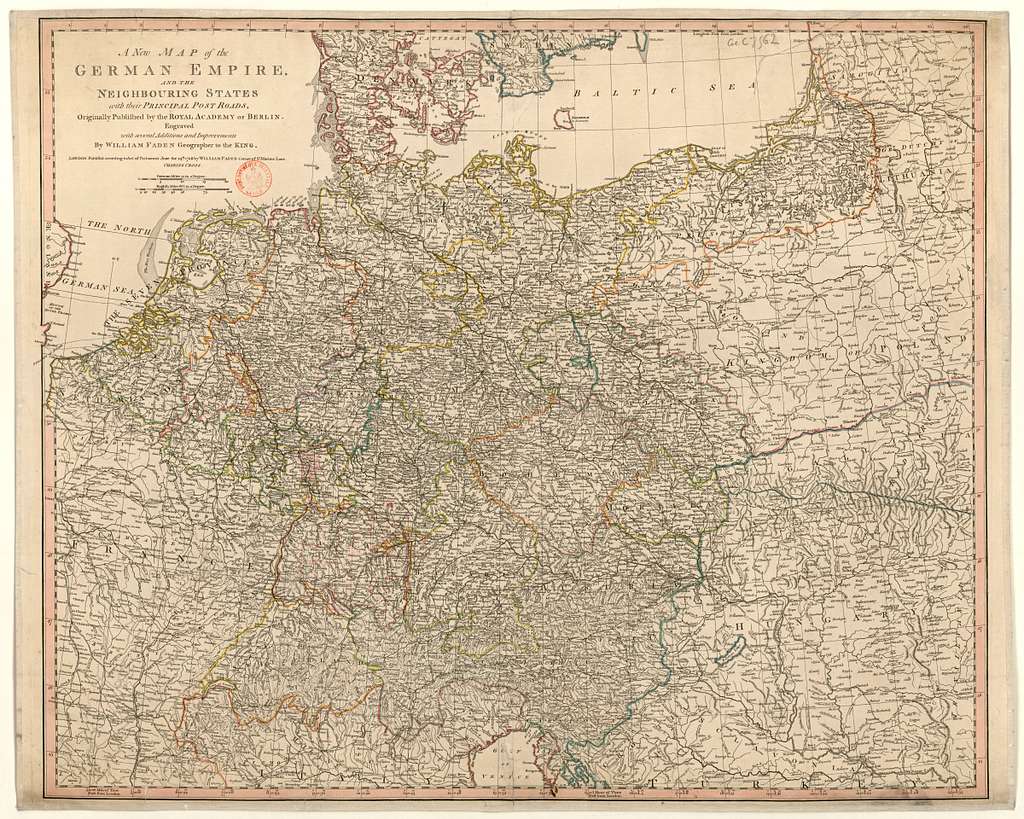 A new map of the German Empire and the neighbouring States with their ...