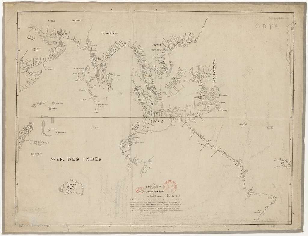 A copy of part of an antient ms. map in the British Museum... This map ...