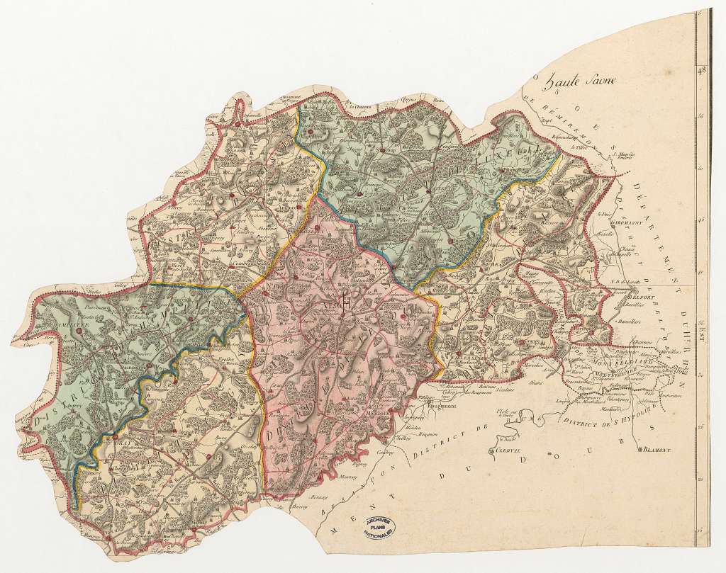 Carte du département de la Haute-Saône 1790-1793 - PICRYL - Public ...