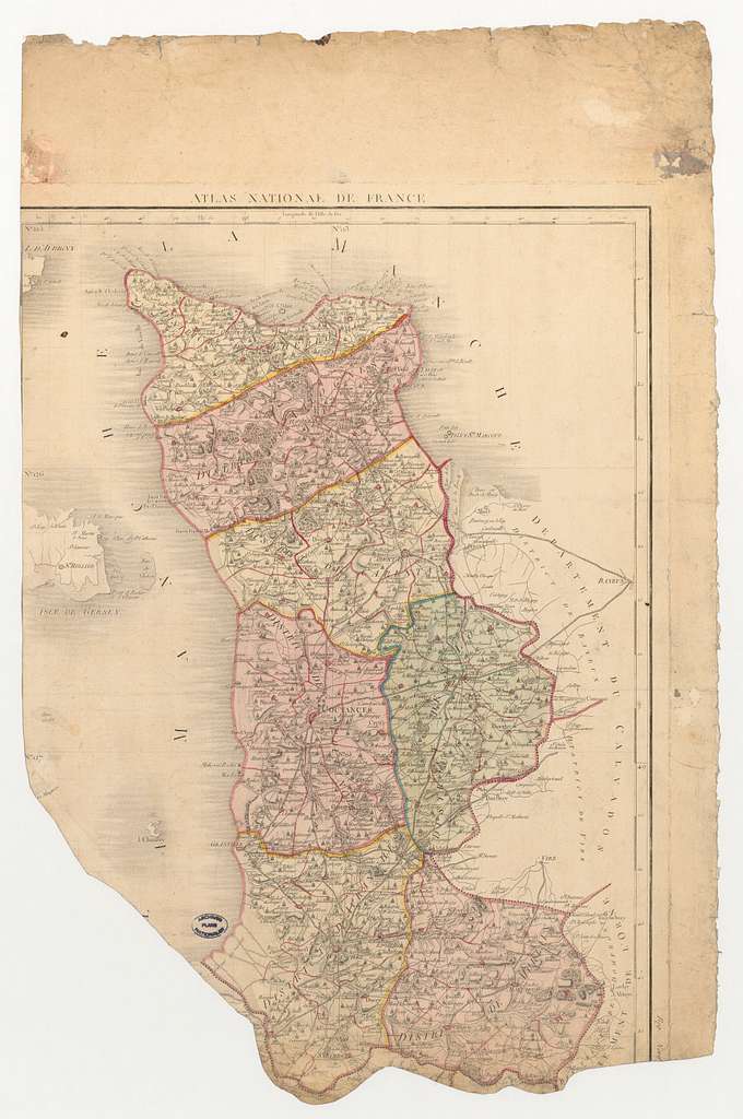 Carte du département de la Manche 1790-1793 - PICRYL - Public Domain ...