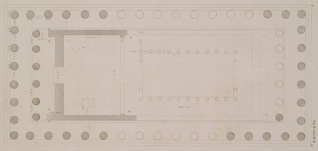 The plan of the Parthenon - Stuart James & Revett Nicholas - 1787 ...