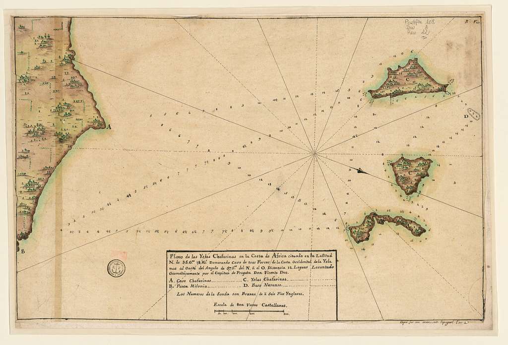 Plano de las Yslas Chafarinas en la Costa de Africa - Levantado ...