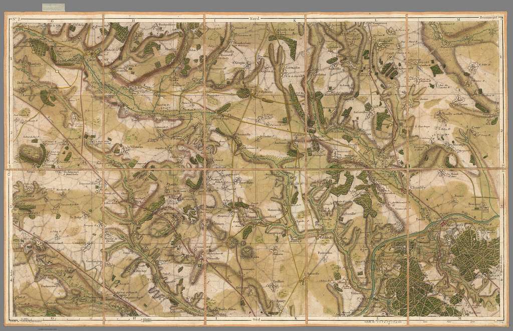 Atlas topographique des environs de Paris No. 02. Beaumont 1800