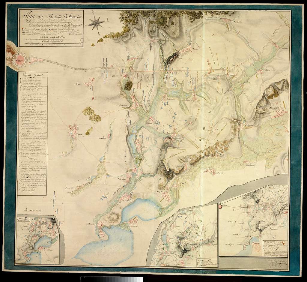 Plan de la bataille d'Austerlitz [1/11.300] / Signé : le capitaine du  génie Calmet Beauvoisin